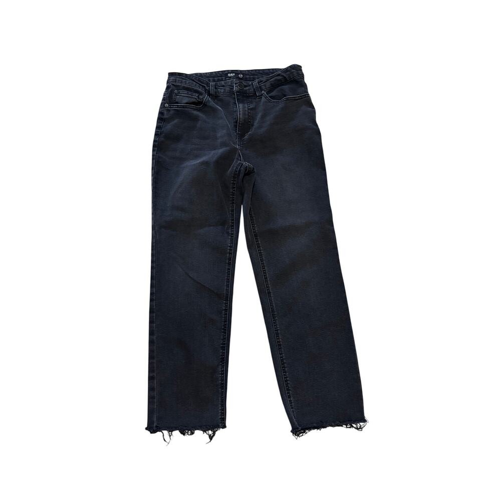 Oat 8/29 black denim straight capri jean like new worn once
